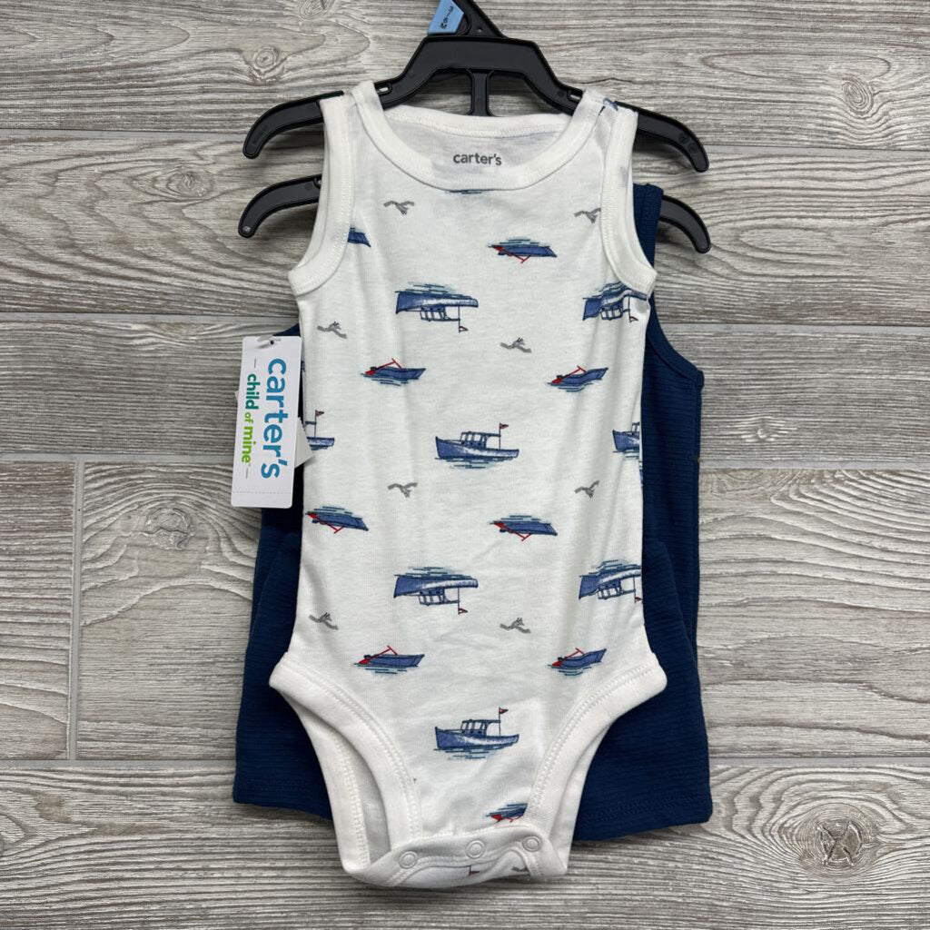 NEW 3 Pc Bodysuit Shirt & Shorts Boat Seagulls