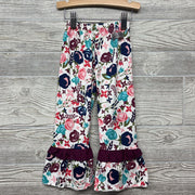 NEW Pants Ruffle Ankles Flowers Buttons