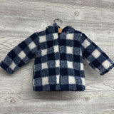 Gingham Sherpa Jacket W/ Hood