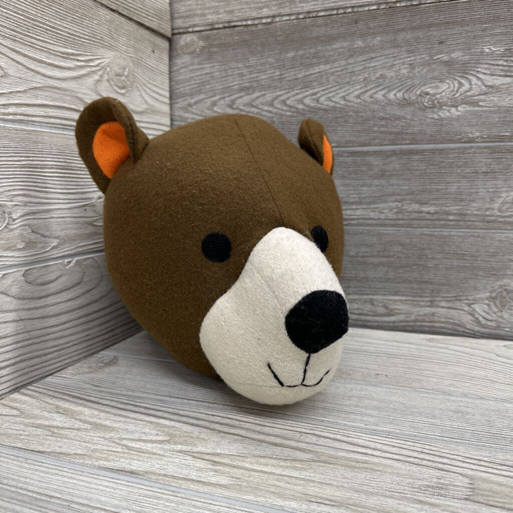 Plush Bear Head Wall Decor