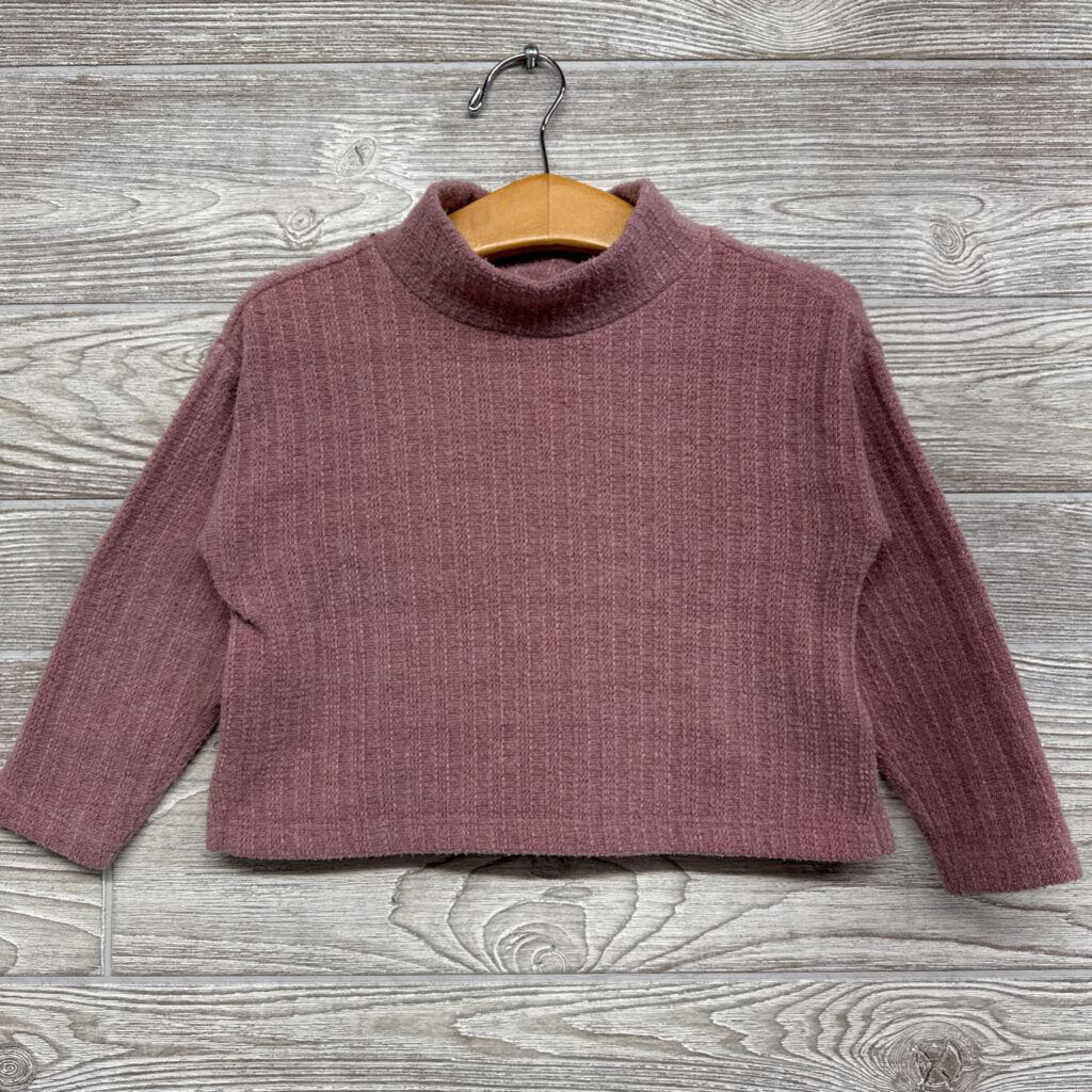 Cropped Mock Neck Sweater