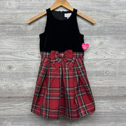 NEW Velvet Dress Tulle Skirt Plaid Bow