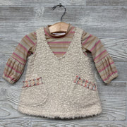 Sherpa Vest & Bodysuit Glitter Stripes