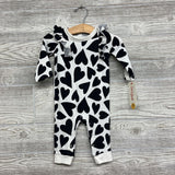 NEW LS Romper Hearts Ruffle Shoulder