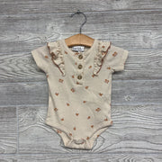 Ribbed Bodysuit Flowers & Ruffles