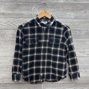 LS Button Up Shirt Plaid Chest Pockets