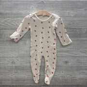 LS Ribbed Lap Neck Coverall Strawberries