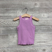 Ribbed Tank Top Lettuce Trim