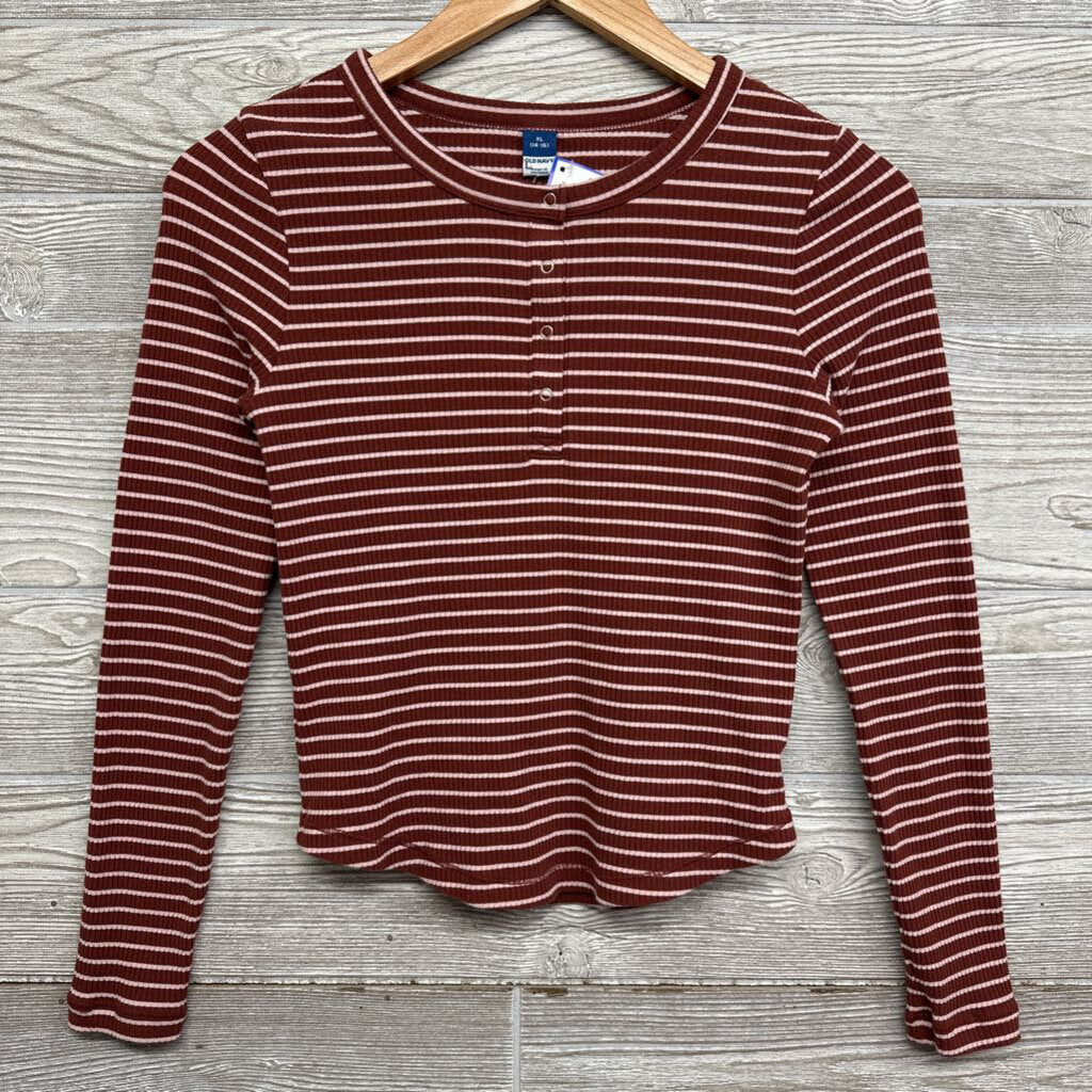 Ribbed Henley Shirt Stripes