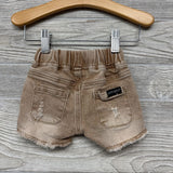 Drawstring Distressed Denim Shorts