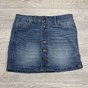 Front Button Denim Skirt