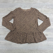 LS Peplum Shirt Animal Print