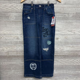 NEW Wide Jeans Patches & Ripped Knee