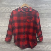 NEW LS Plaid Button Up Tunic Chest Pocket