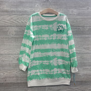 NEW Crewneck Dress Tie Dye Embroidered Shamrock