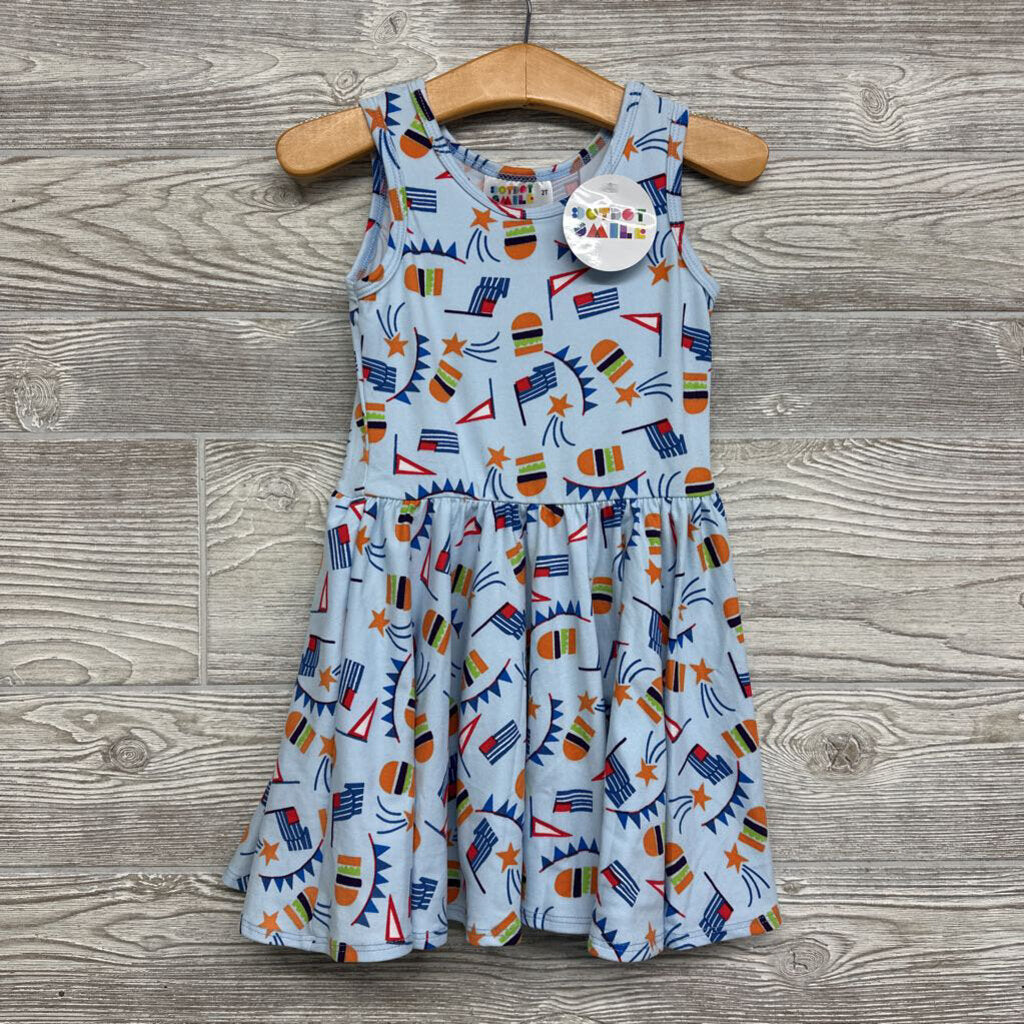 NEW Tank Twirl Dress Burgers Flags