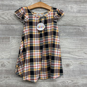 NEW Dress Flutter Sleeves Plaid