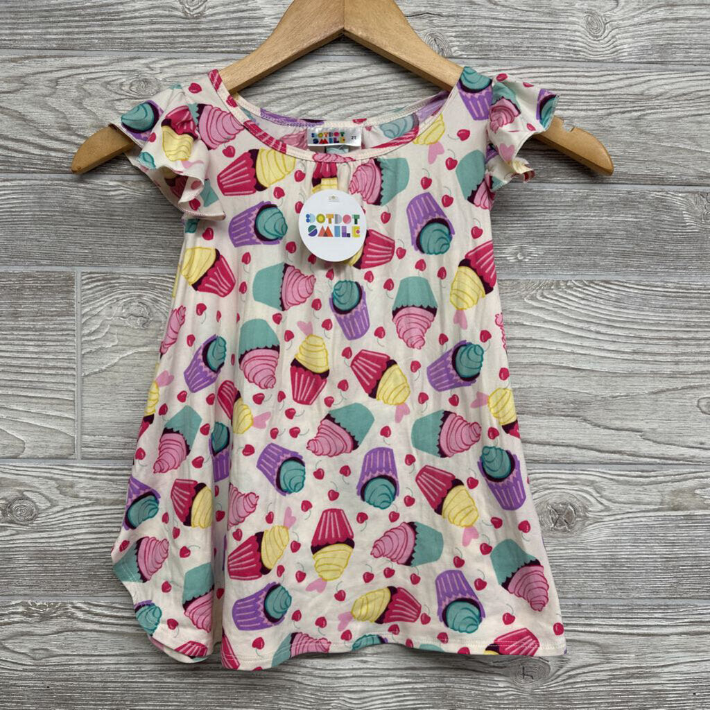 NEW Dress Flutter Sleeves Cupcakes