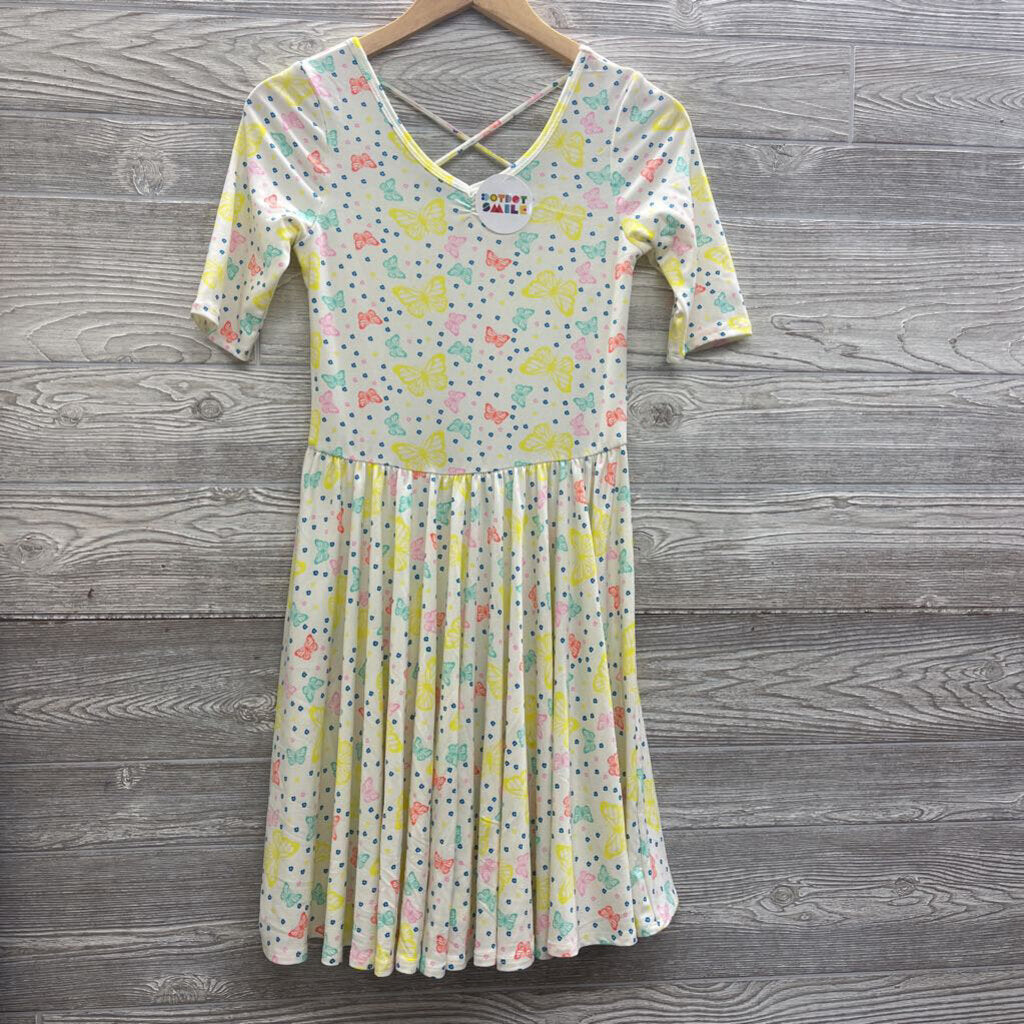 NEW LS Twirl Dress Butterflies Flowers