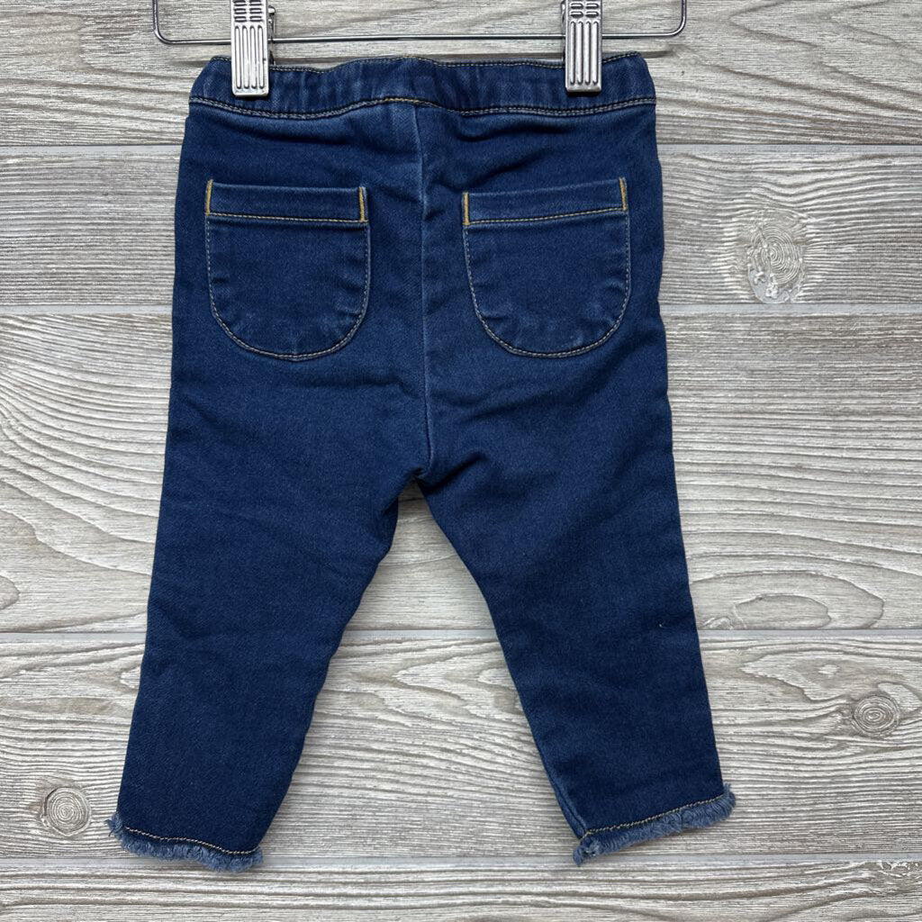 Drawstring Knit Denim Jeans