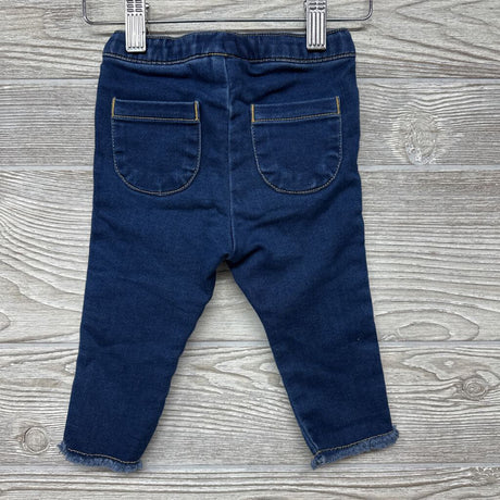 Drawstring Knit Denim Jeans