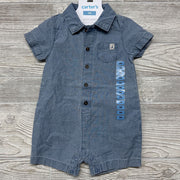 NEW Chambray Polo Shorty Romper