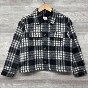 Faux Fur Button Up Plaid Shirt