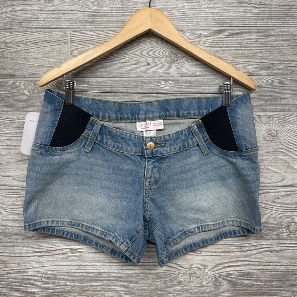 NEW Side Panel Midi Denim Shorts