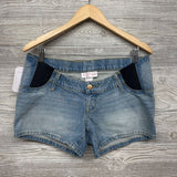 NEW Side Panel Midi Denim Shorts
