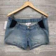 NEW Side Panel Midi Denim Shorts