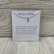 NEW Message Necklace Light As A Feather