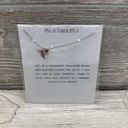 NEW Message Necklace Life Is Beautiful