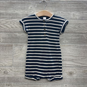 Bamboo Shorty Romper Cuffed Stripes