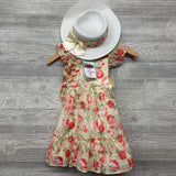 NEW Flutter Sleeve Dress & Hat Flowers