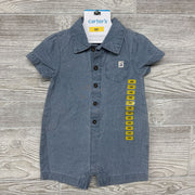 NEW Chambray Polo Shorty Romper