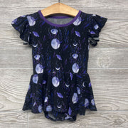 Bamboo Twirl Dress Moons Leaves *