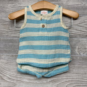 Muslin Tank Top Stripes & Shorts