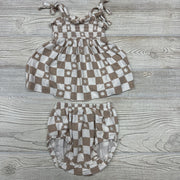 Bamboo Checkered Dress & Bloomers