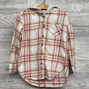 LS Plaid Button Up Flannel W/ Hood