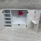 Wooden Doll Wardrobe