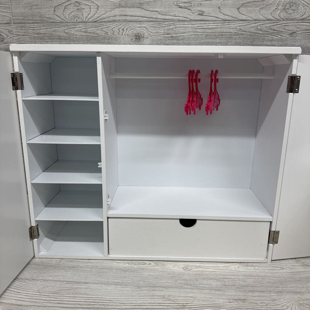 Wooden Doll Wardrobe