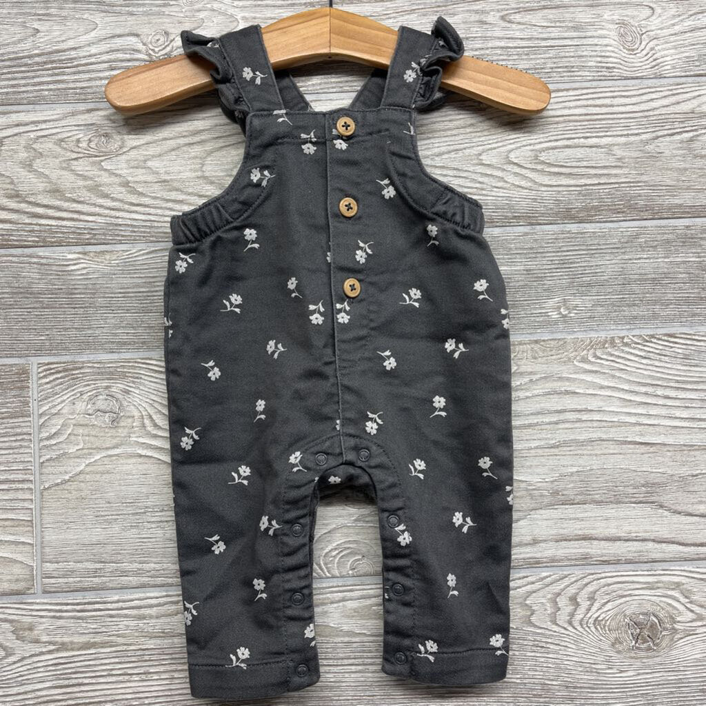 Knit Overalls Flowers Flutter Straps