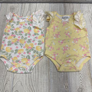 4 Pk Bodysuits Lemons Gingham Seahorses Flowers