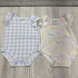 4 Pk Bodysuits Lemons Gingham Seahorses Flowers