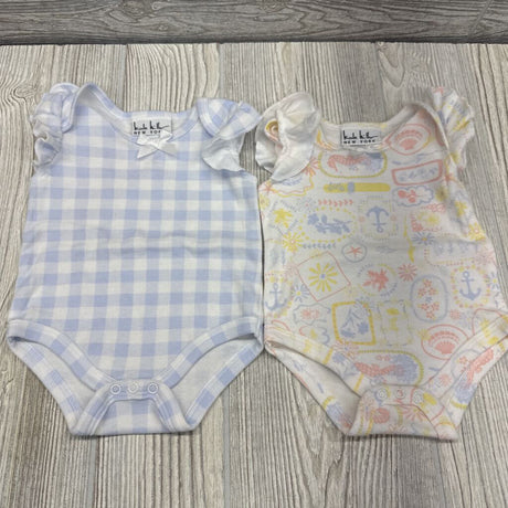 4 Pk Bodysuits Lemons Gingham Seahorses Flowers