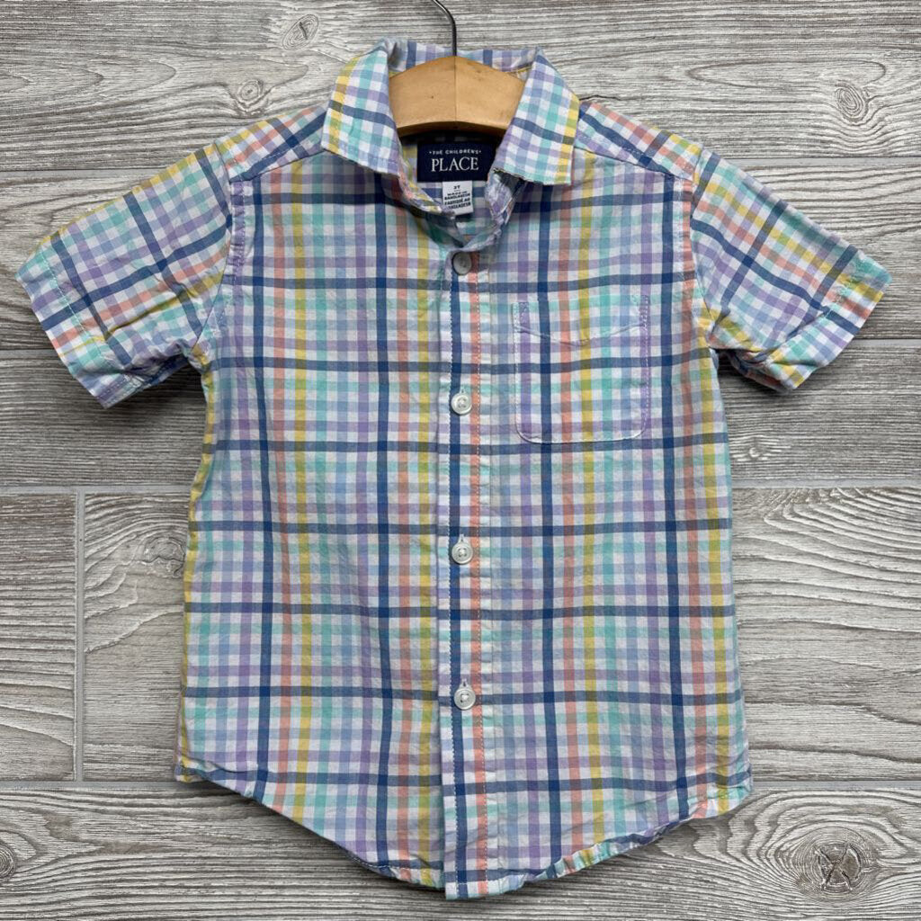 SS Gingham Button Up Shirt