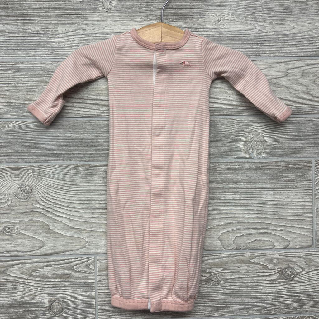 Convertible PJ Gown Stripes Elephant