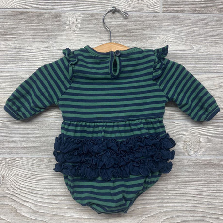 LS Flutter Sleeve Romper Stripes