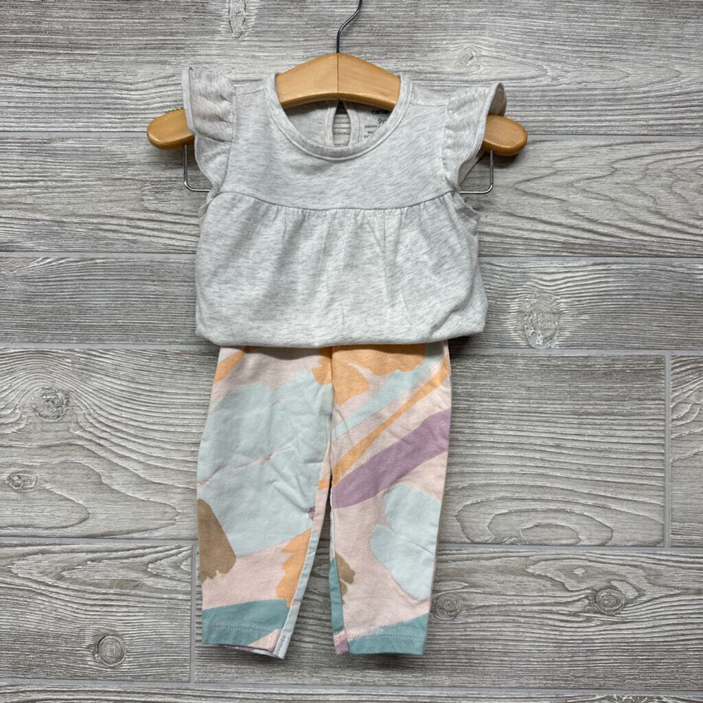 Flutter Sleeve Bodysuit & Leggings Printed