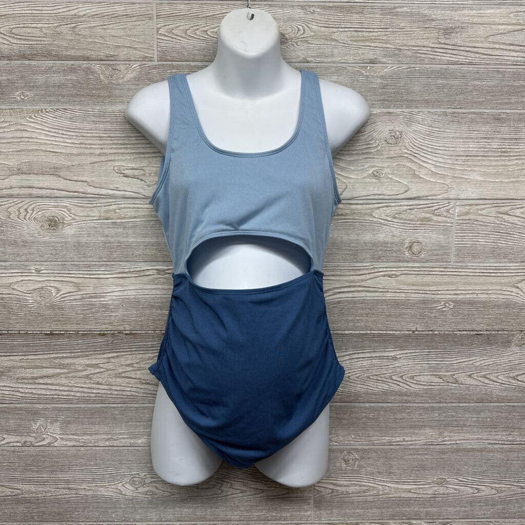 Ribbed Swimsuit Cut Out Front & Back